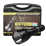 Nitecore P30 1000 Lumens 676 Yards Red and Green Rechargeable Hunting Light with Lumentac Rifle Mounting Kit for Hog Coyote and Varmint Hunting (Medium, Gift Box Packaging)